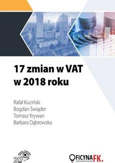 17 zmian w VAT w 2018 roku