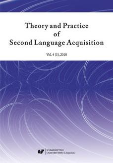 &#8222;Theory and Practice of Second Language Acquisition&#8221; 2018. Vol. 4 (1)