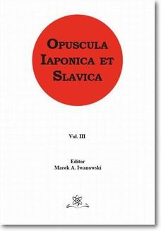 Opuscula Iaponica et Slavica Vol. 3