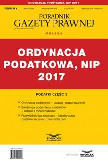 Ordynacja podatkowa, NIP 2017