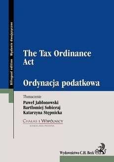 Ordynacja podatkowa. The Tax Ordinance Act