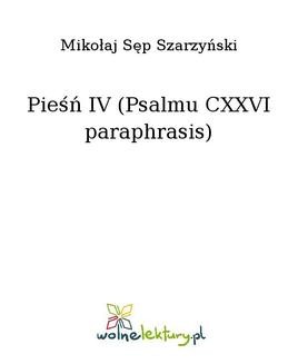 Pieśń IV (Psalmu CXXVI paraphrasis)