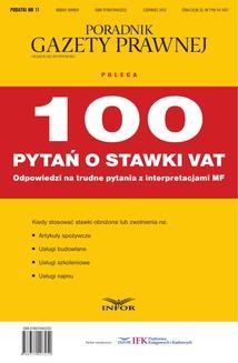PODATKI NR 11 - 100 PYTAŃ O STAWKI VAT wydanie internetowe