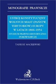 Ustrój konstytucyjny wolnych miast Europy 1806-1954